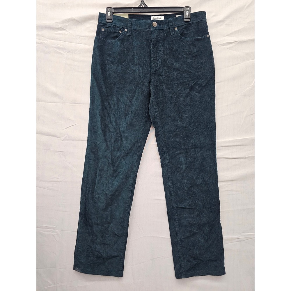 Goodfellow & Co Mens Straight Fit Corduroy Pants Green 32x32 5-Pocket 042217433